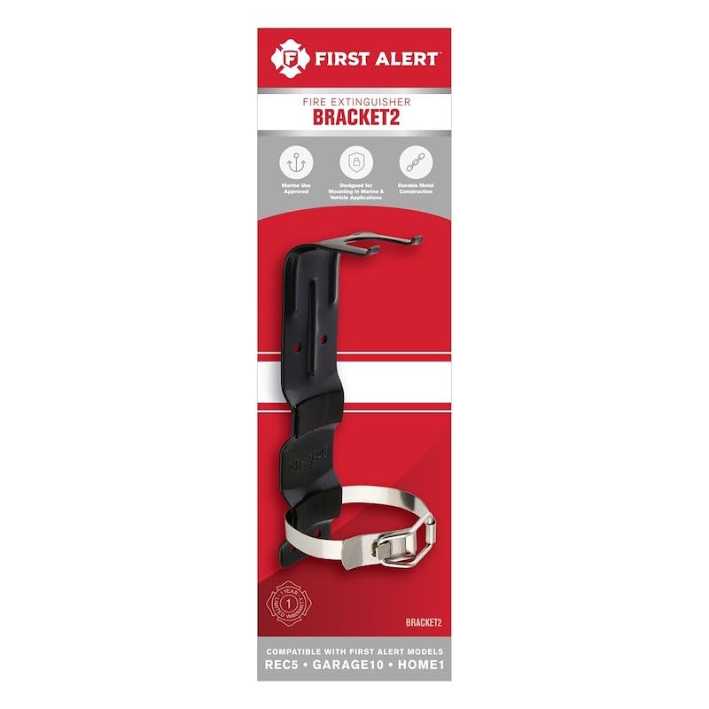 Black Powder Coated Steel Fire Extinguisher Mount S7524
