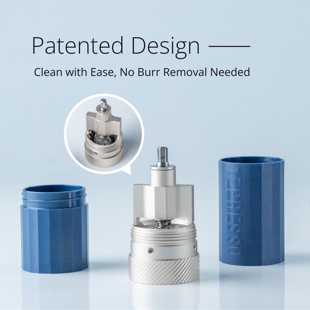 Black Manual Coffee Grinder, Stainless Steel Conical Burr E827