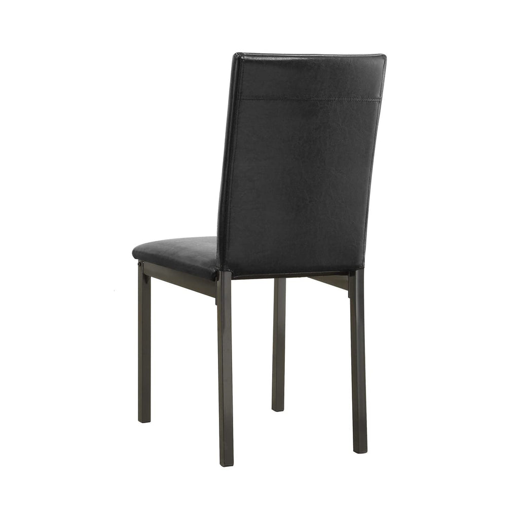 Black Leatherette Dining Chairs Set of 2 A3252