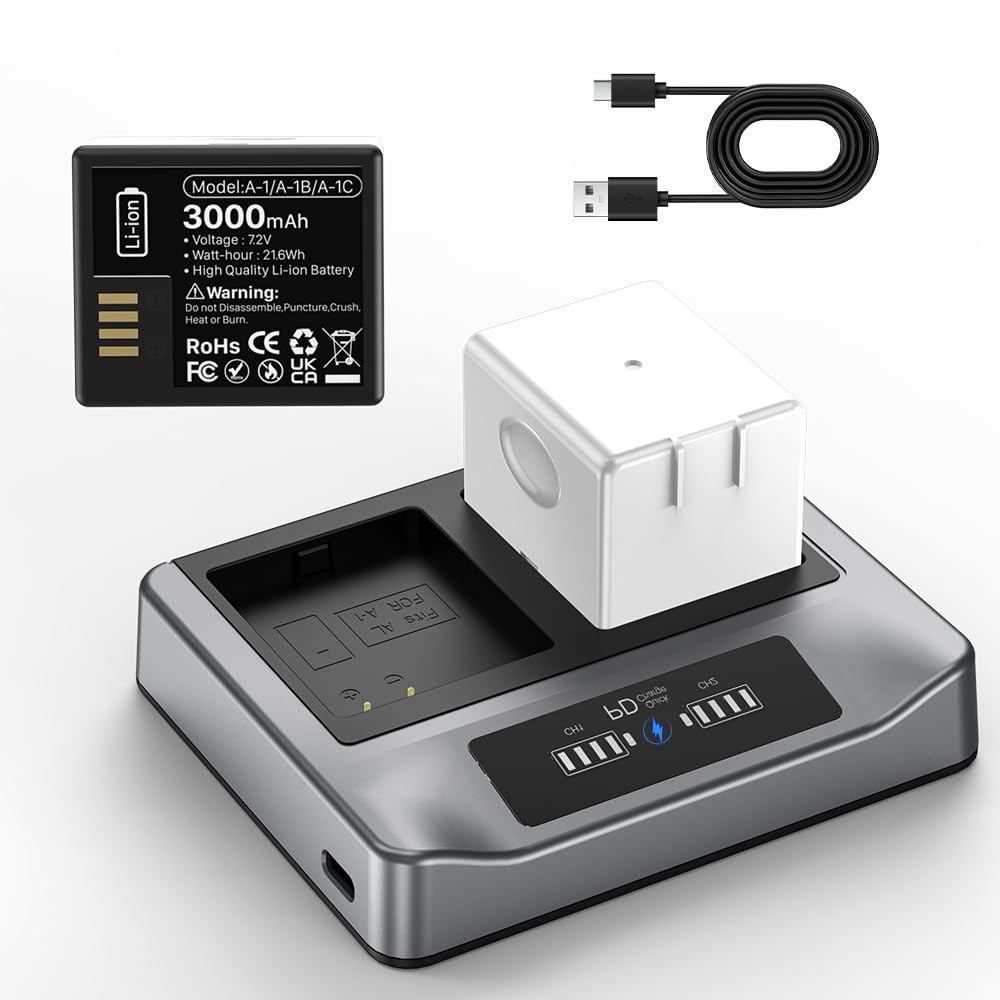 2-Pack Rechargeable Batteries with Charging Station U14875