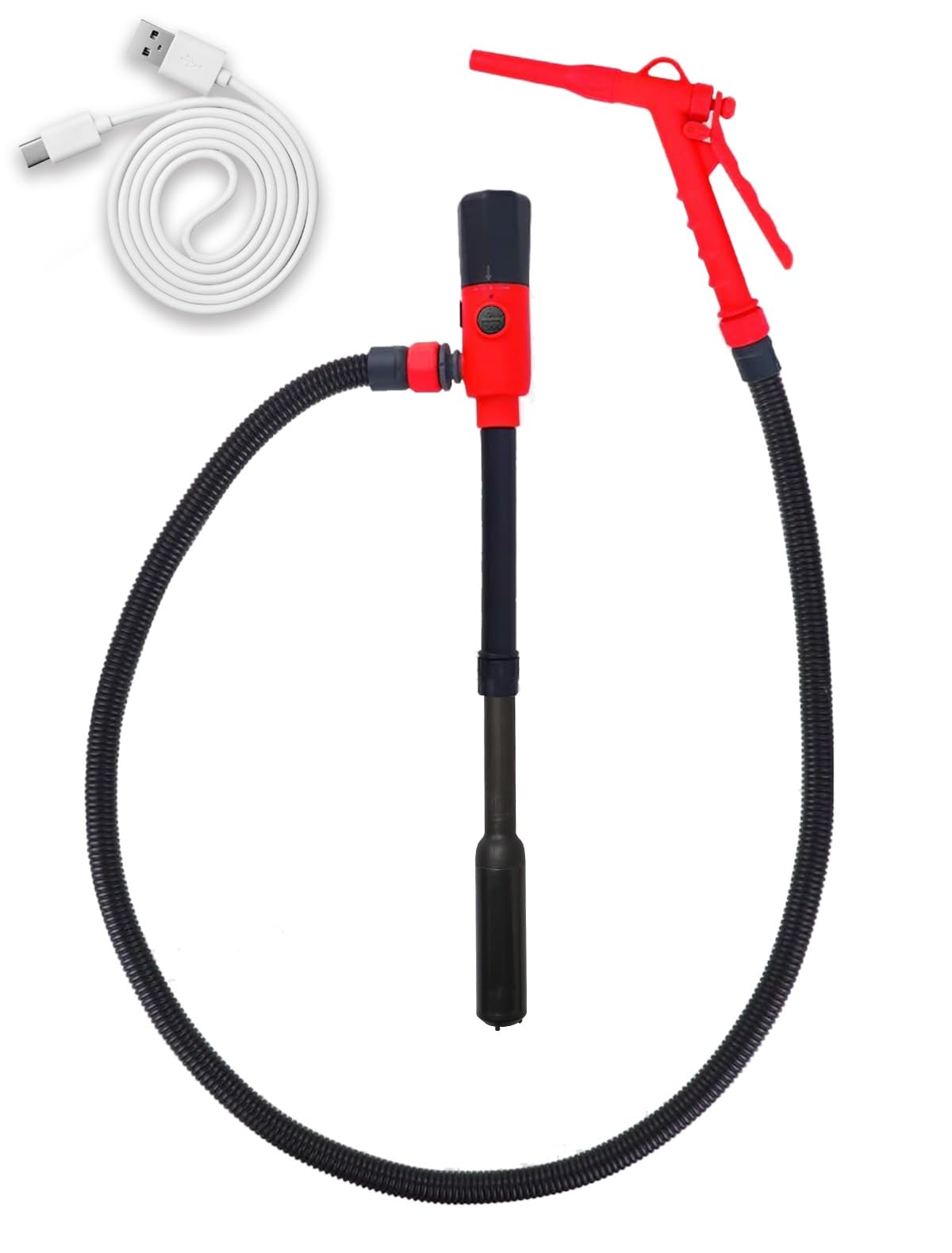 Battery Operated USB Charging Portable Fuel Transfer Pump with Hose L66197