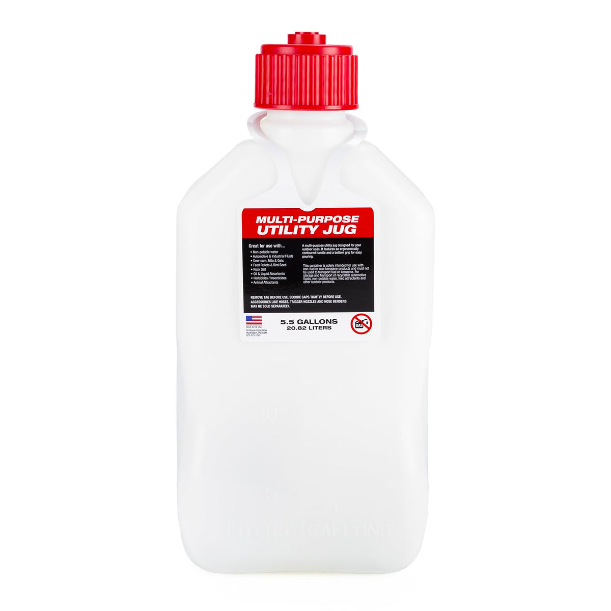 5.5 Gallon Square Motorsport Jug with Standard Hose 2 Pack J493788