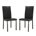 Black Leatherette Dining Chairs Set of 2 A3252