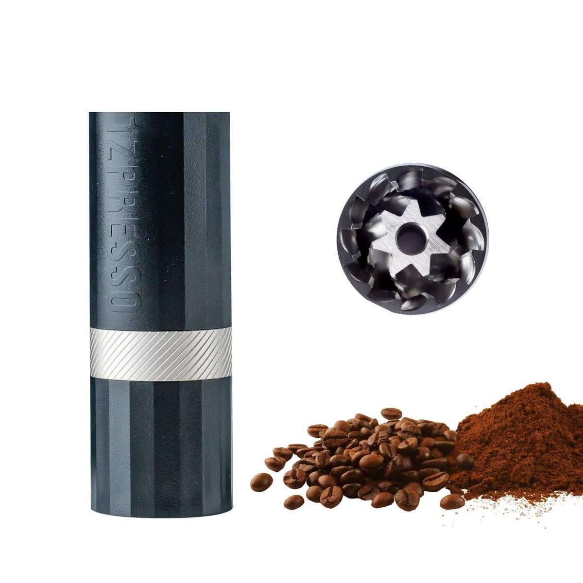 Black Manual Coffee Grinder, Stainless Steel Conical Burr E827