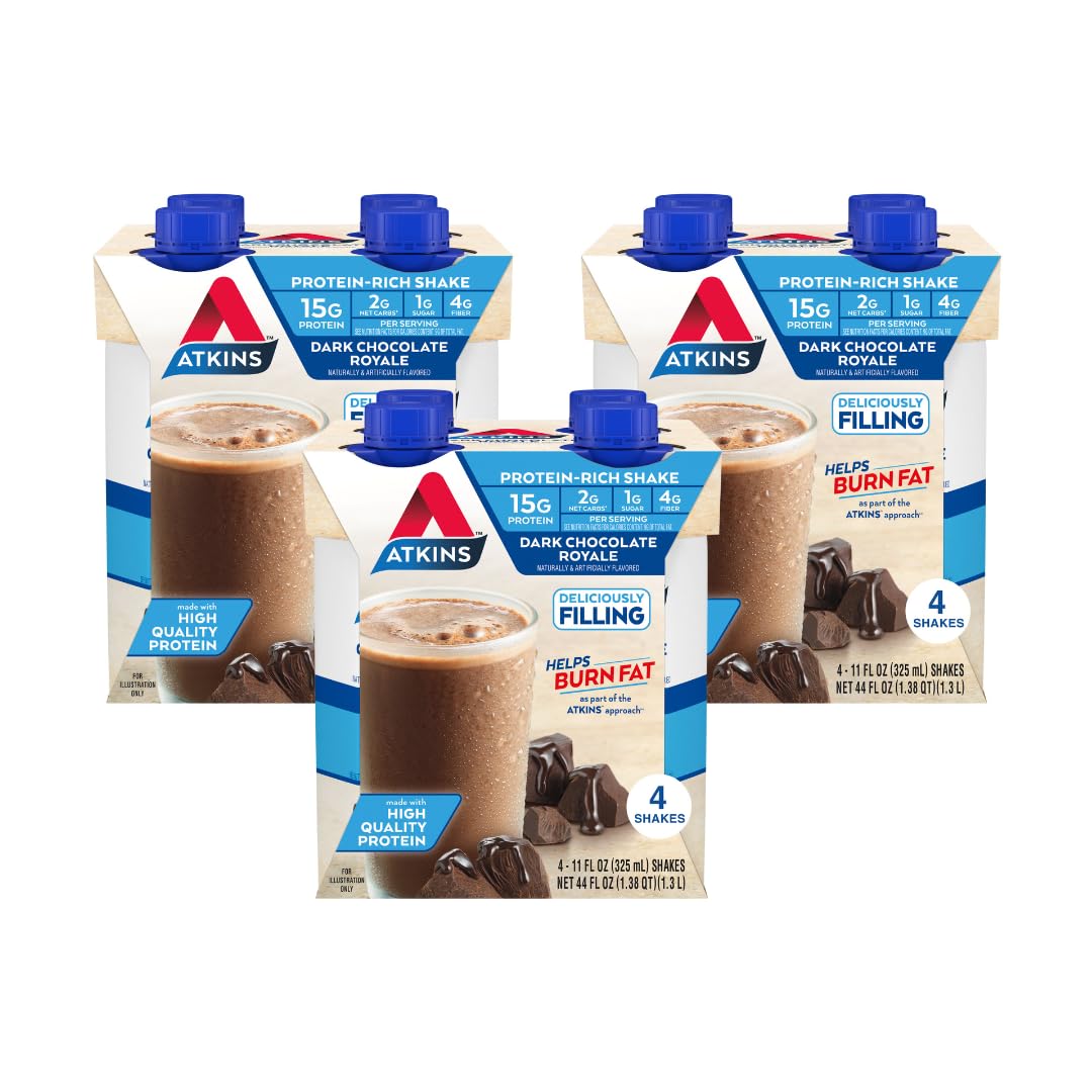 Dark Chocolate Protein Shake & Iced Coffee Protein Shake, 15g Protein, 12 Count I267185