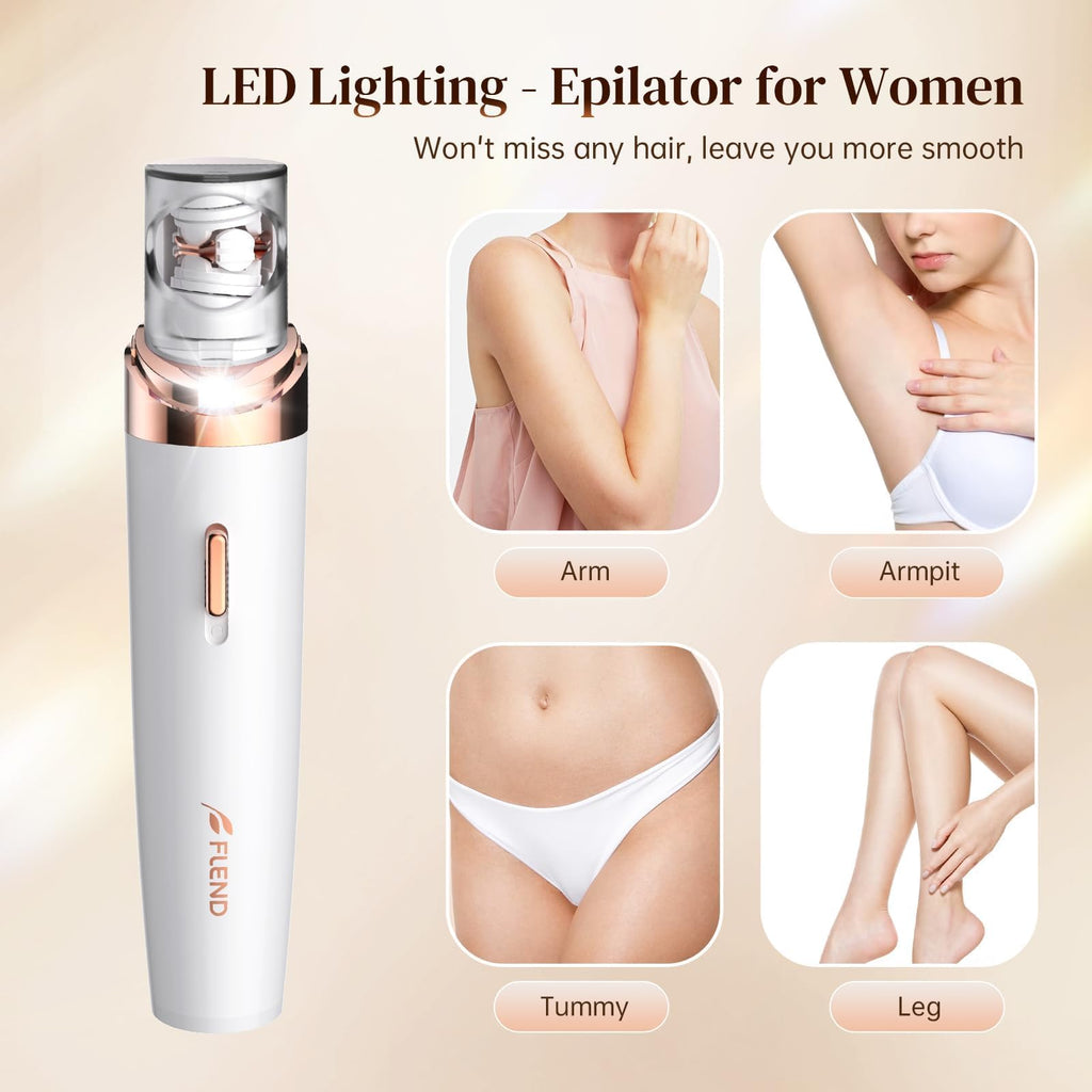 2-in-1 Facial Hair Removal Epilator with LED Light O13235