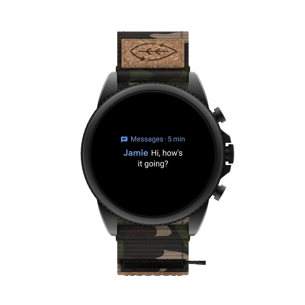 Black Stainless Steel Touchscreen Smart Watch W596