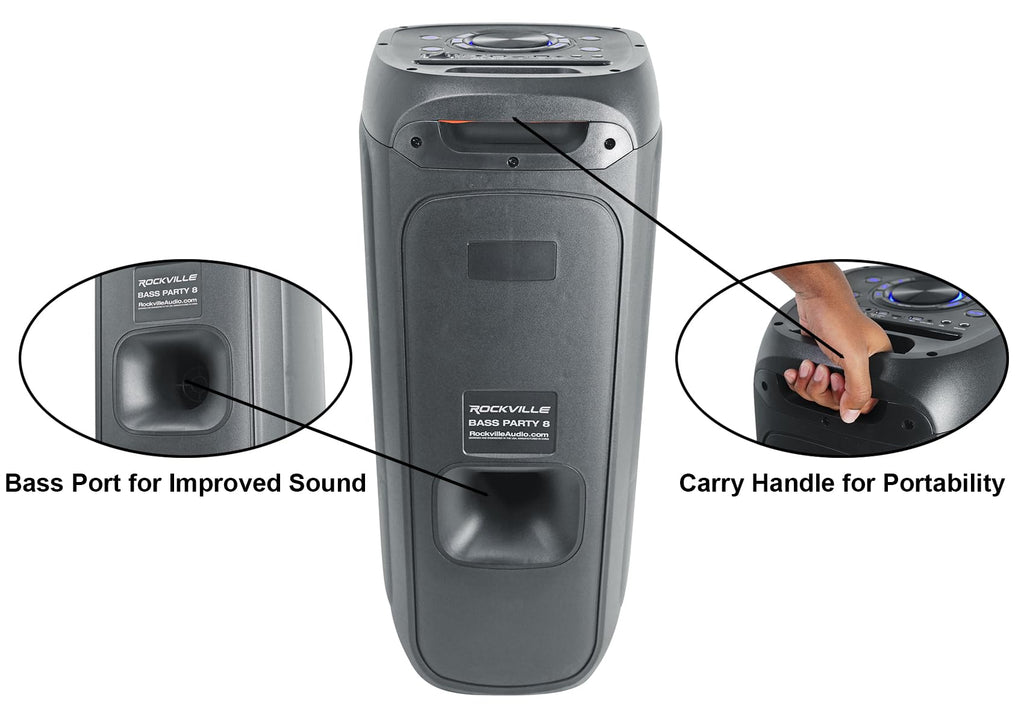 2000W Dual 8" LED Karaoke Speaker with Mic P5406