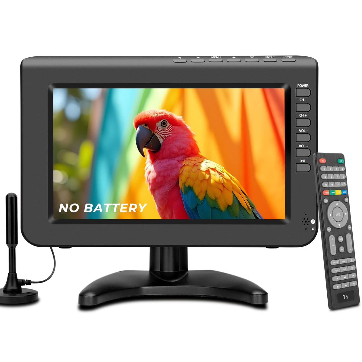 10.1inch Portable TV 720P Screen with Antenna and Digital ATSC Tuner D976647