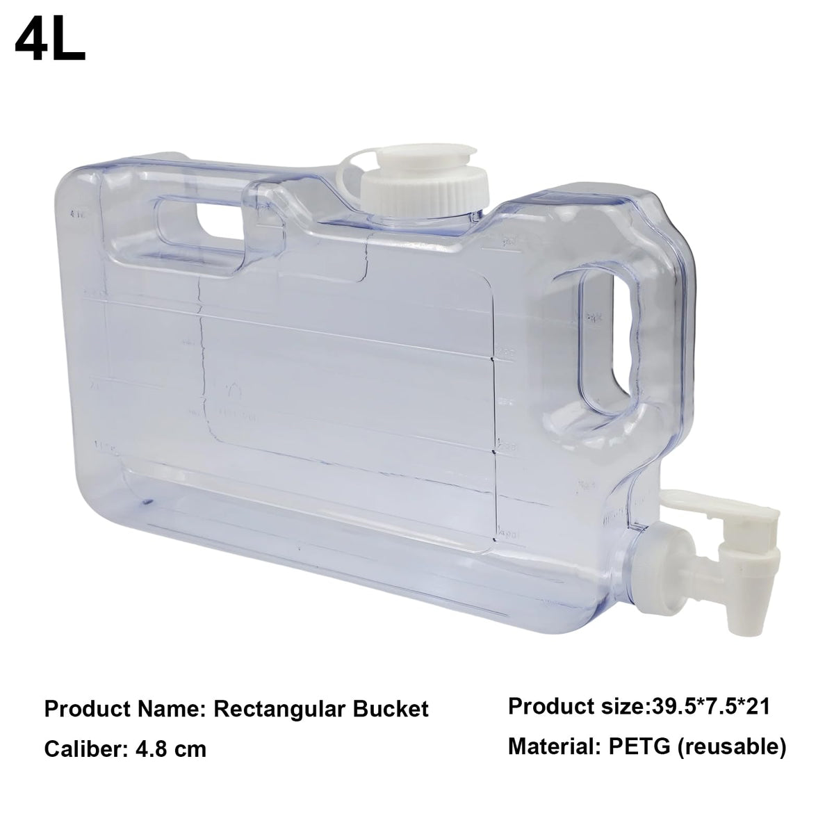Clear Plastic Water Jug with Faucet N322100
