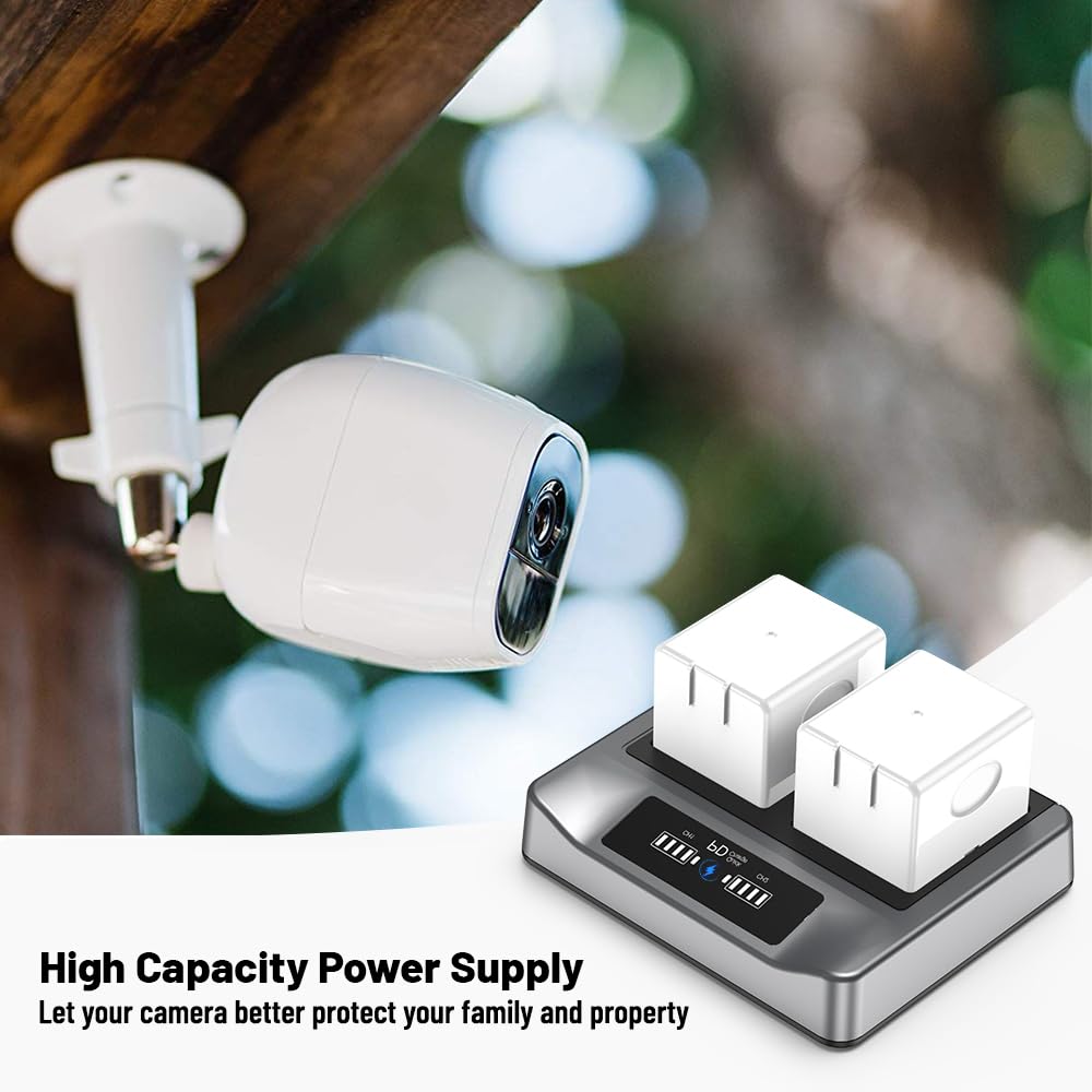 2-Pack Rechargeable Batteries with Charging Station U14875