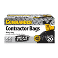 55 Gallon Heavy Duty Contractor Bags with Flap Ties, Pack of 20 V70398