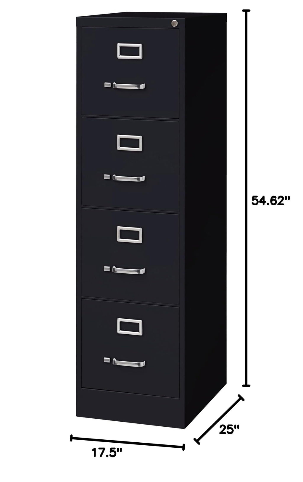 4 Drawer Vertical File Black F6815