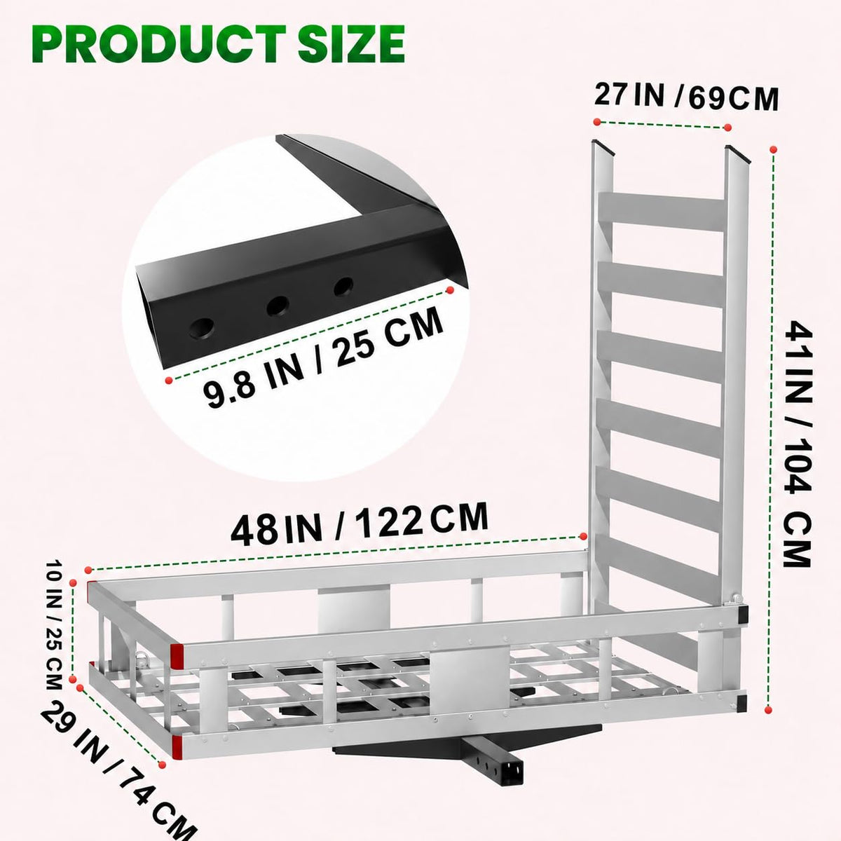 500 LBS Aluminum Hitch Cargo Carrier R49123