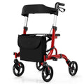 2-in-1 Aluminum Rollator Walker with Seat T741534