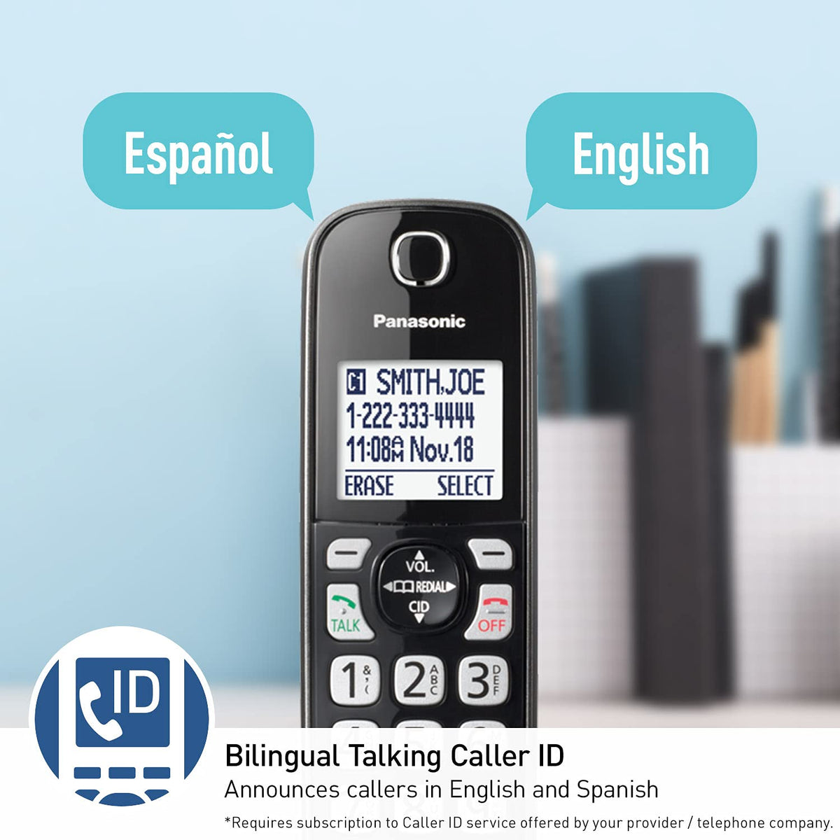 Expandable Cordless Phone System with Answering Machine, 3 Handsets E427789