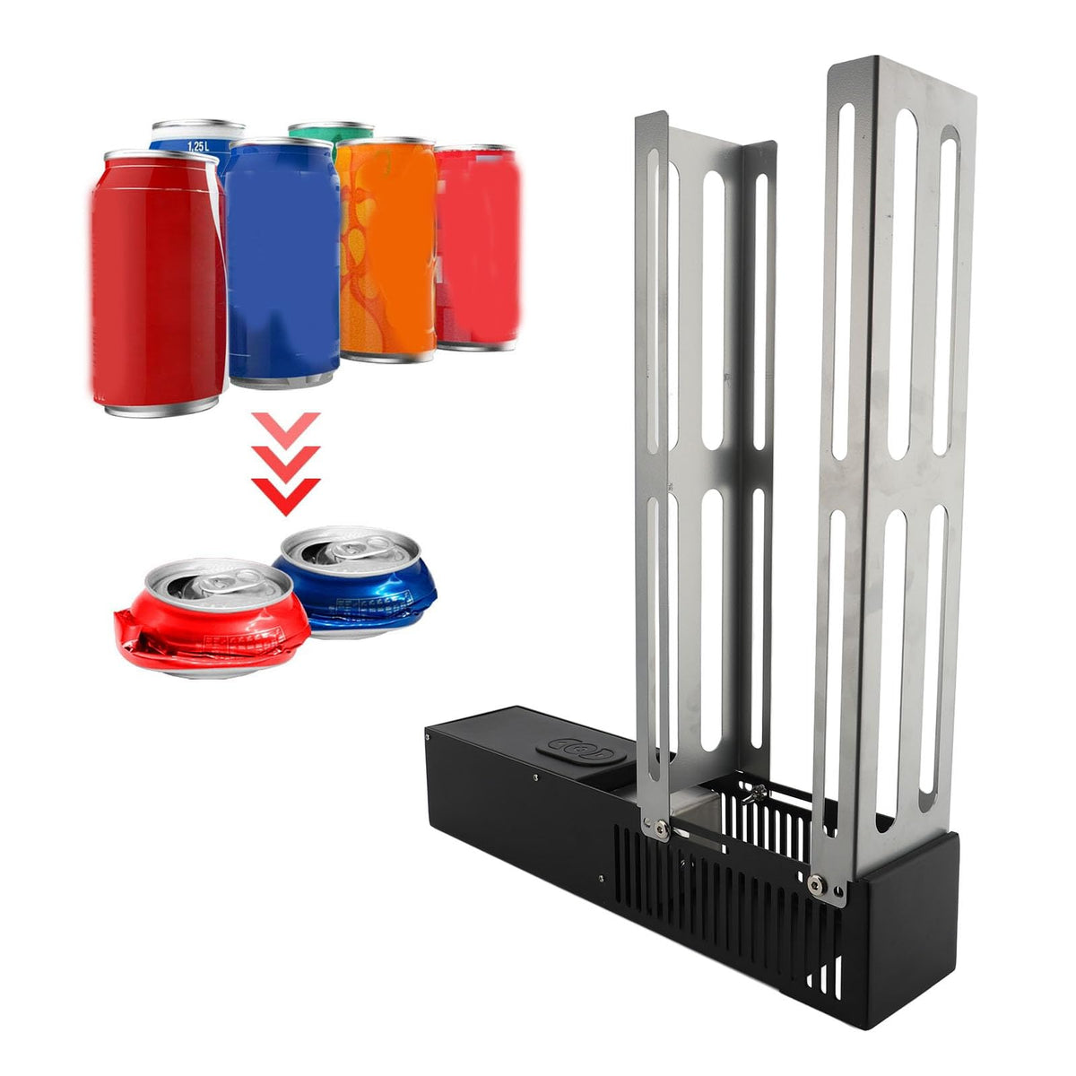 16oz & 12oz Stainless Steel Wall Mounted Can Crusher Q8071