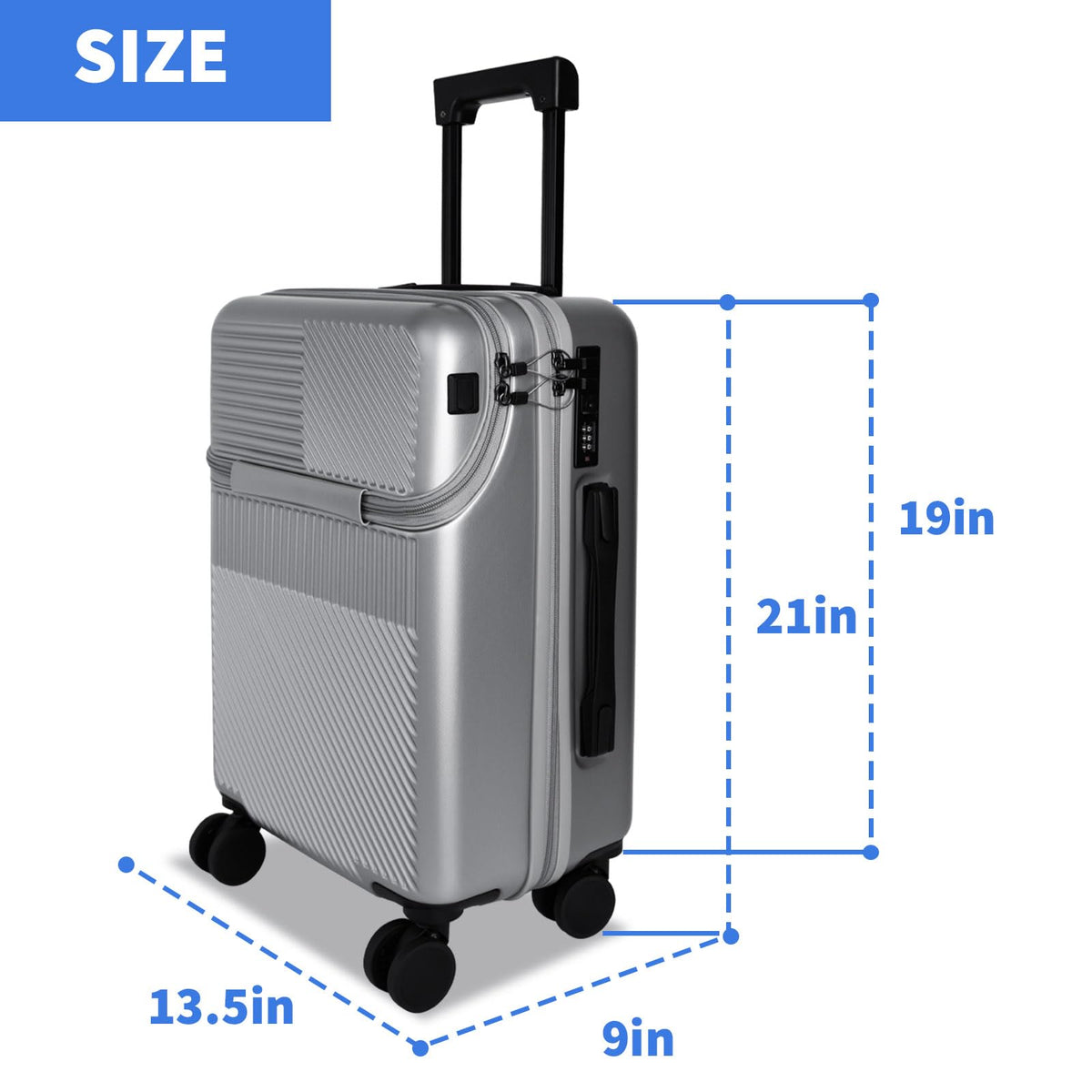 20 inch Hardshell PC Carry on Luggage with Wheels O8238