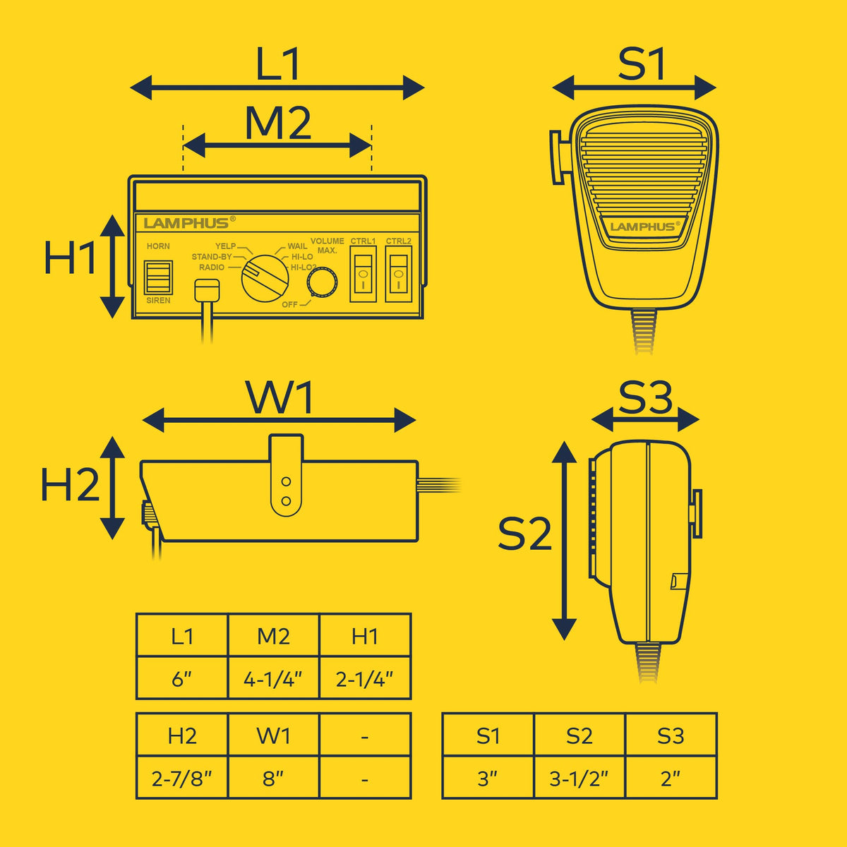100W Police Siren Emergency PA System Kit N139