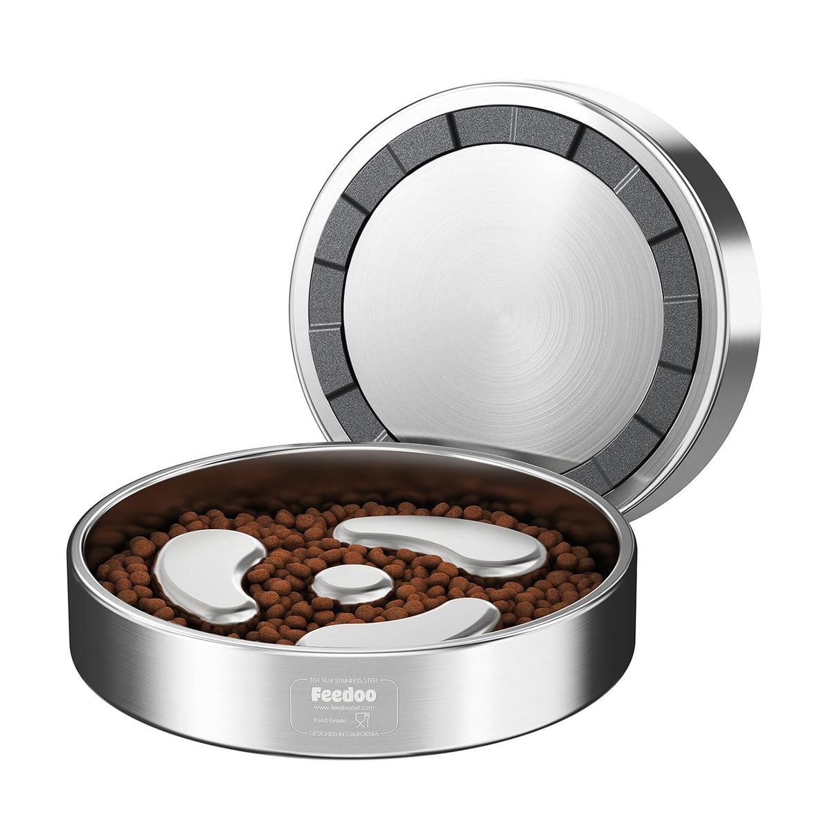 Slow Feeder Dog Bowl 304 Stainless Steel Non-Slip X1351