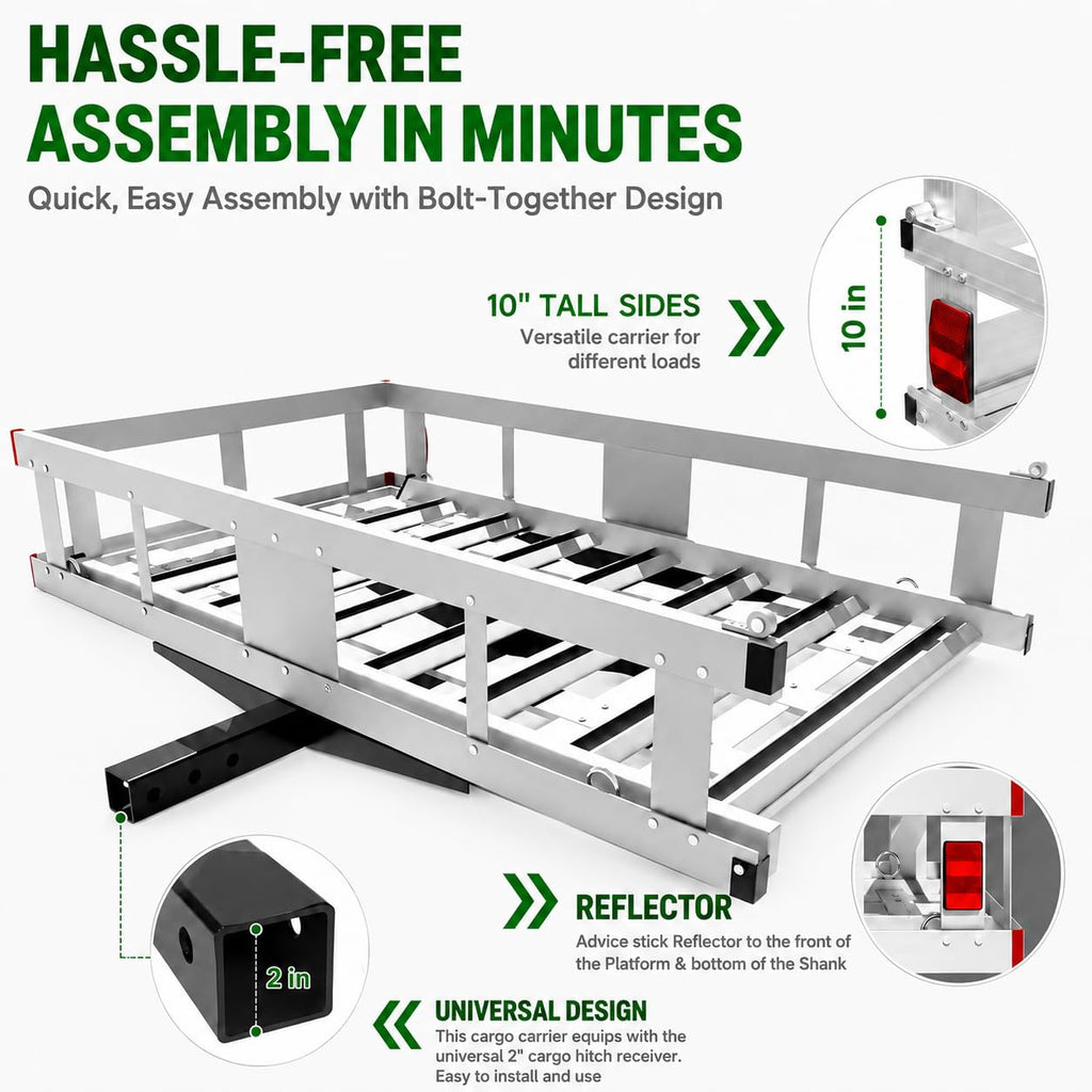 500 LBS Aluminum Hitch Cargo Carrier R49123
