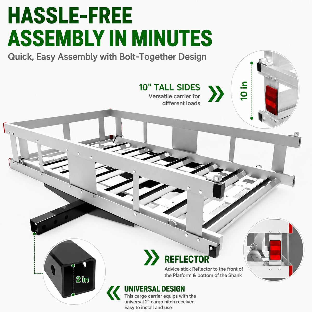 500 LBS Aluminum Hitch Cargo Carrier R49123