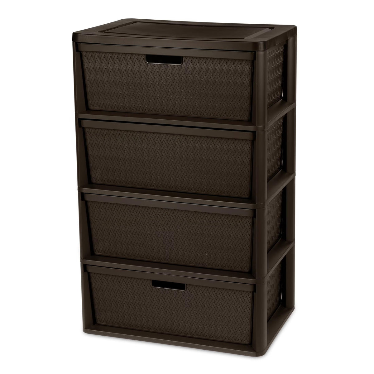 Brown 4 Drawer Plastic Storage Organizer N880
