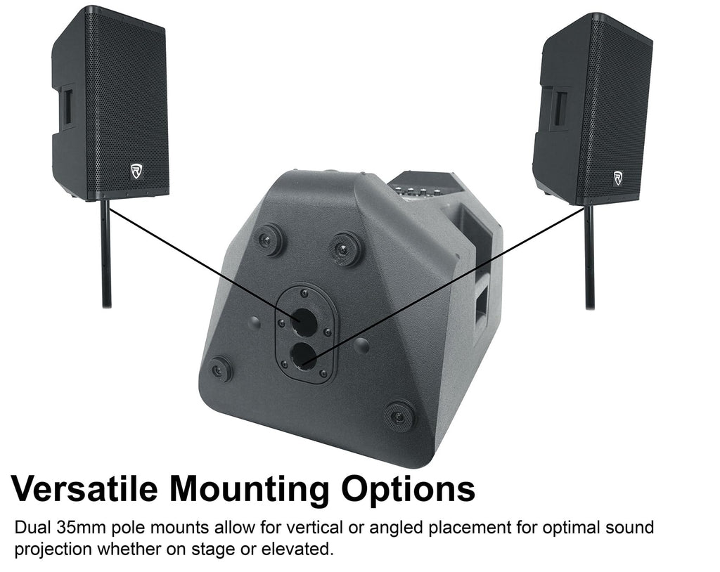 12" Powered DJ PA Speaker Pair with Stands E96796