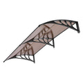 Polycarbonate Window Door Awning Brown 38 Inch x 78 Inch J70344