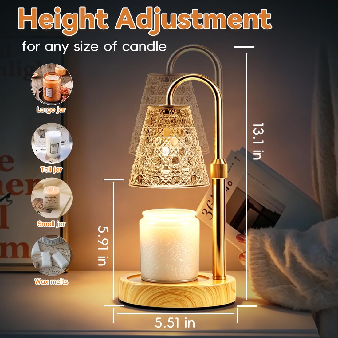 Electric Candle Warmer Lamp with Timer X586222