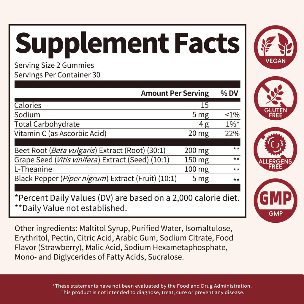 Beet Root Gummies 60 Count D8985