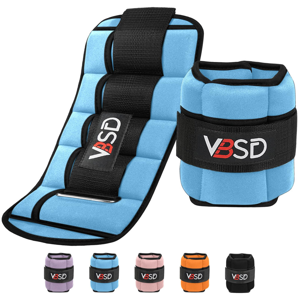 Adjustable Ankle Weights 10lb 1 Pair Blue B731