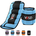 Adjustable Ankle Weights 10lb 1 Pair Blue B731