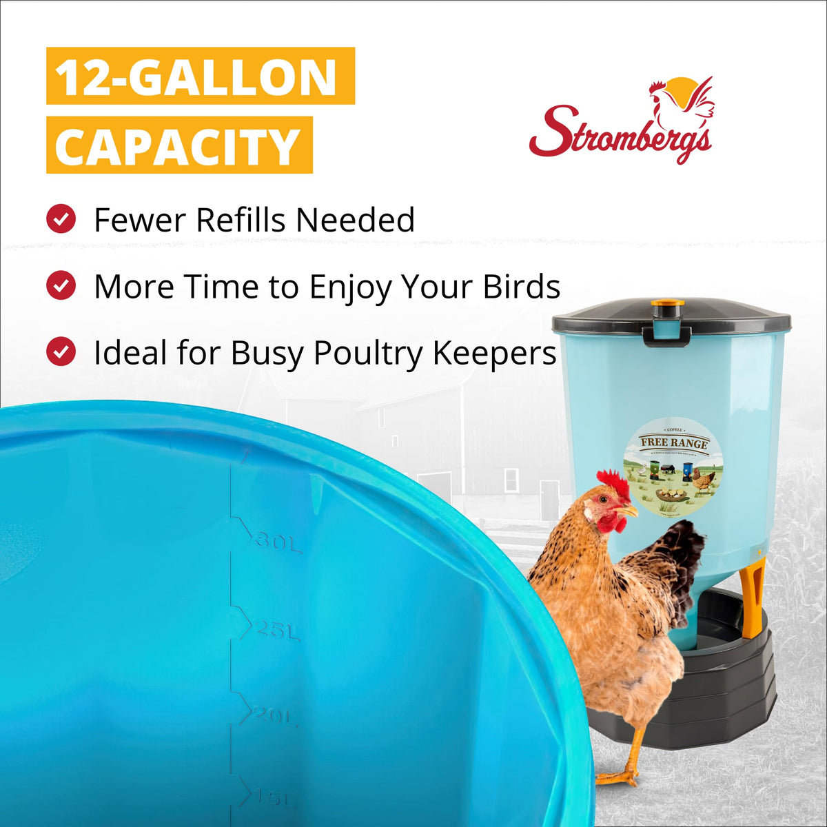 12 Gallon Poultry Waterer Y2739