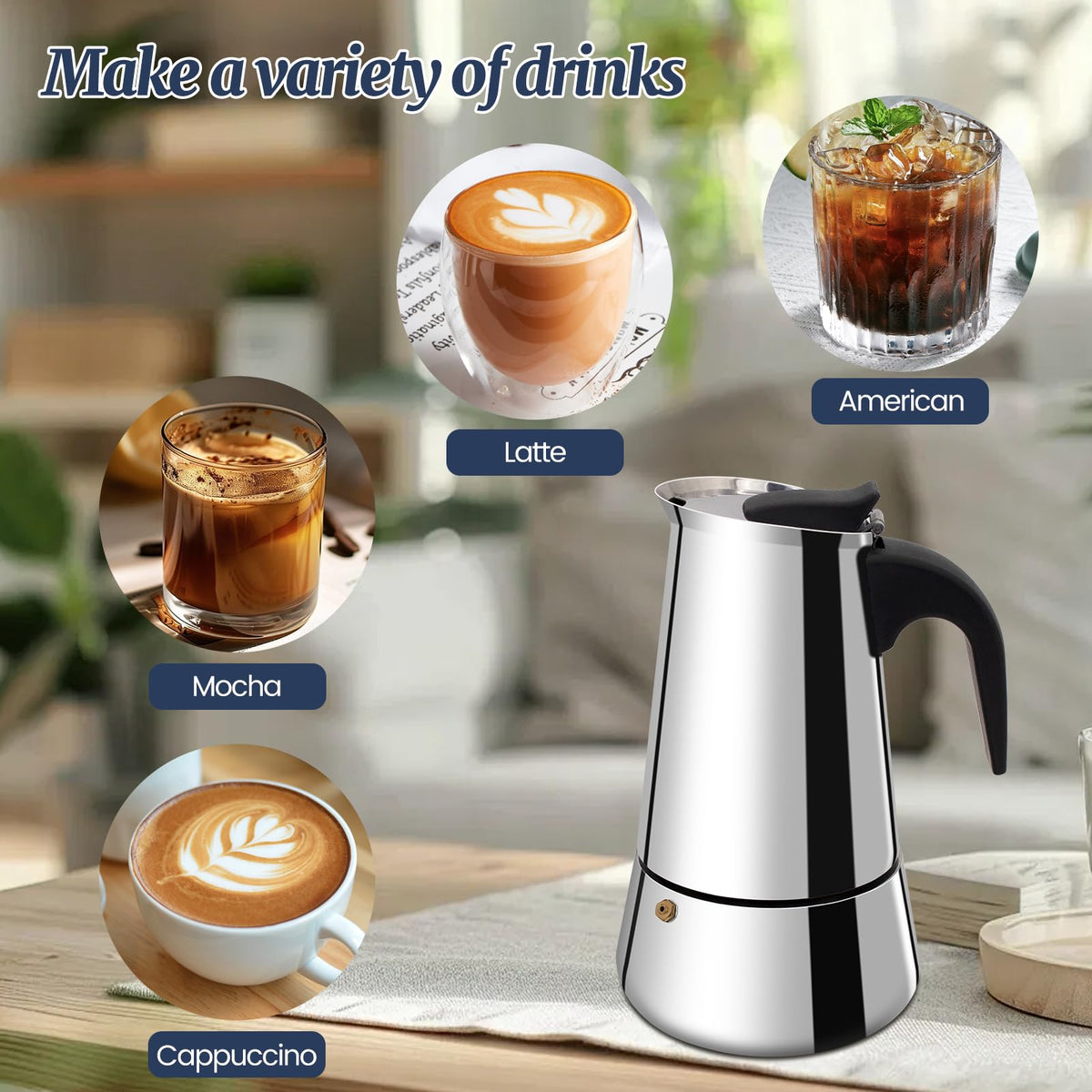 12 Cup Stainless Steel Moka Pot V81199