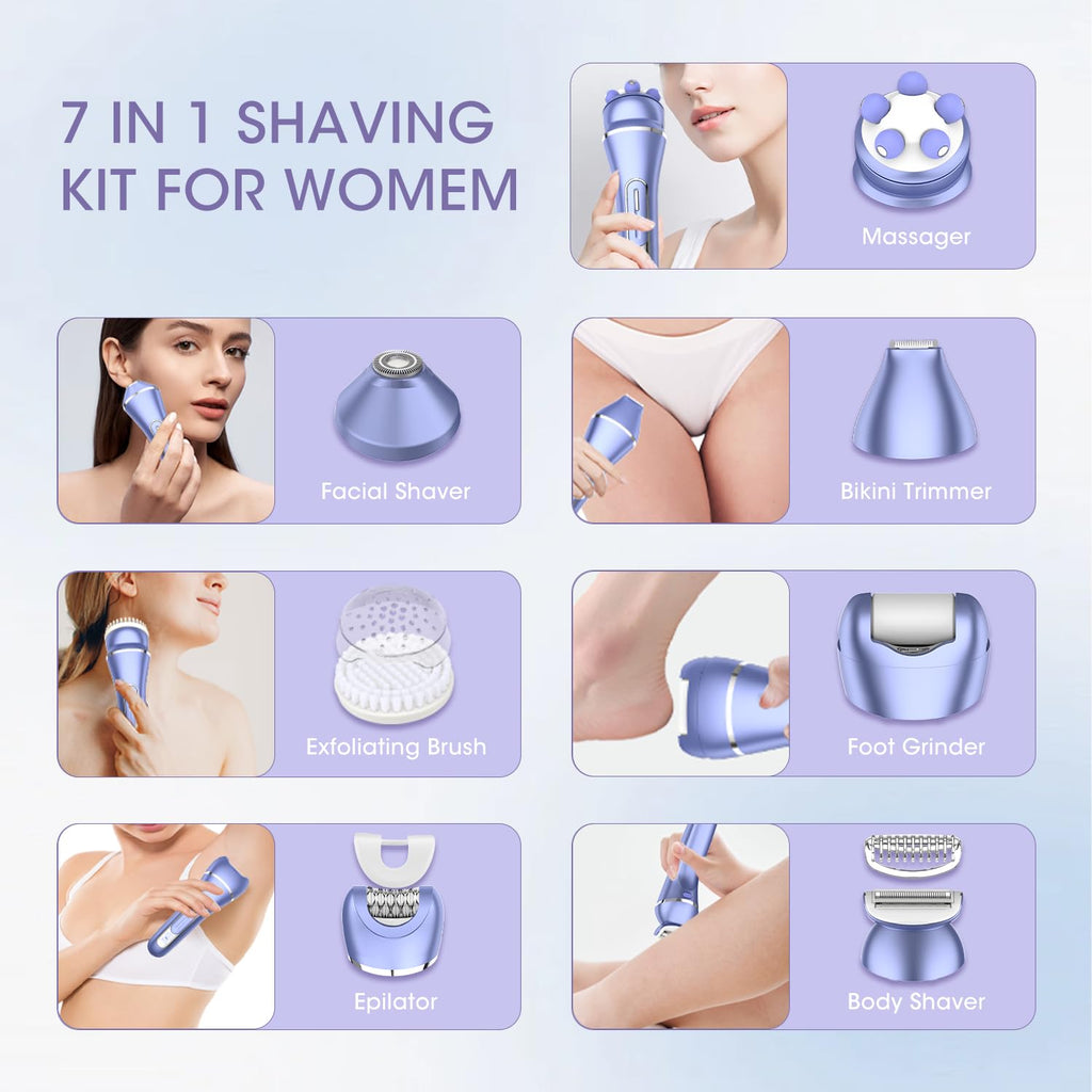 7 in 1 IPX7 Waterproof Electric Shavers Hair Removal Kit R185707