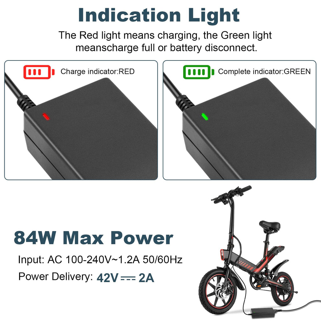 42V 2A Electric Scooter Charger with 7 Plugs B1487