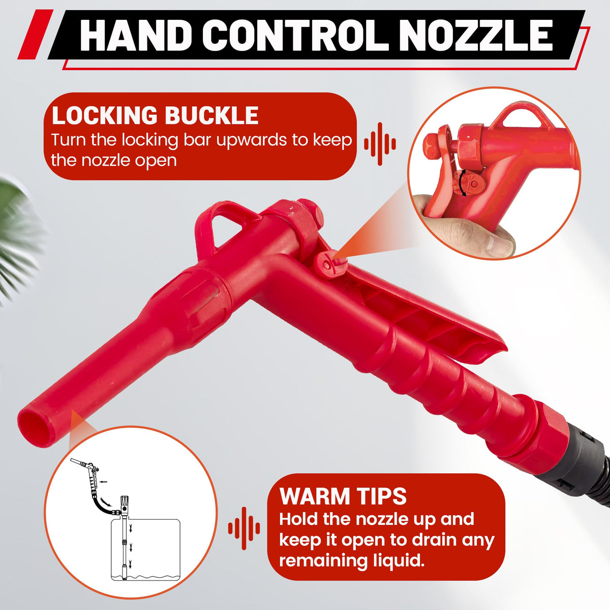 Battery Operated USB Charging Portable Fuel Transfer Pump with Hose L66197