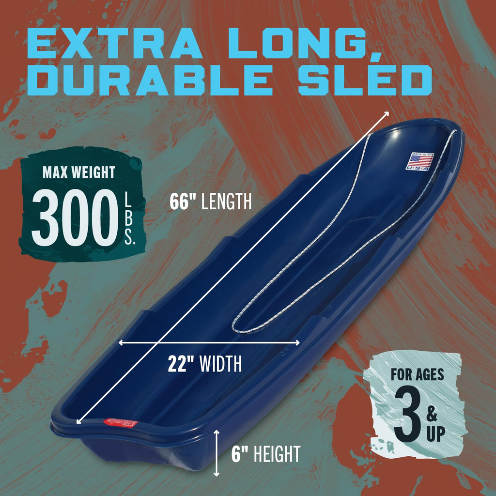 5.5 Ft 3-Person Heavy-Duty Snow Sled E77640