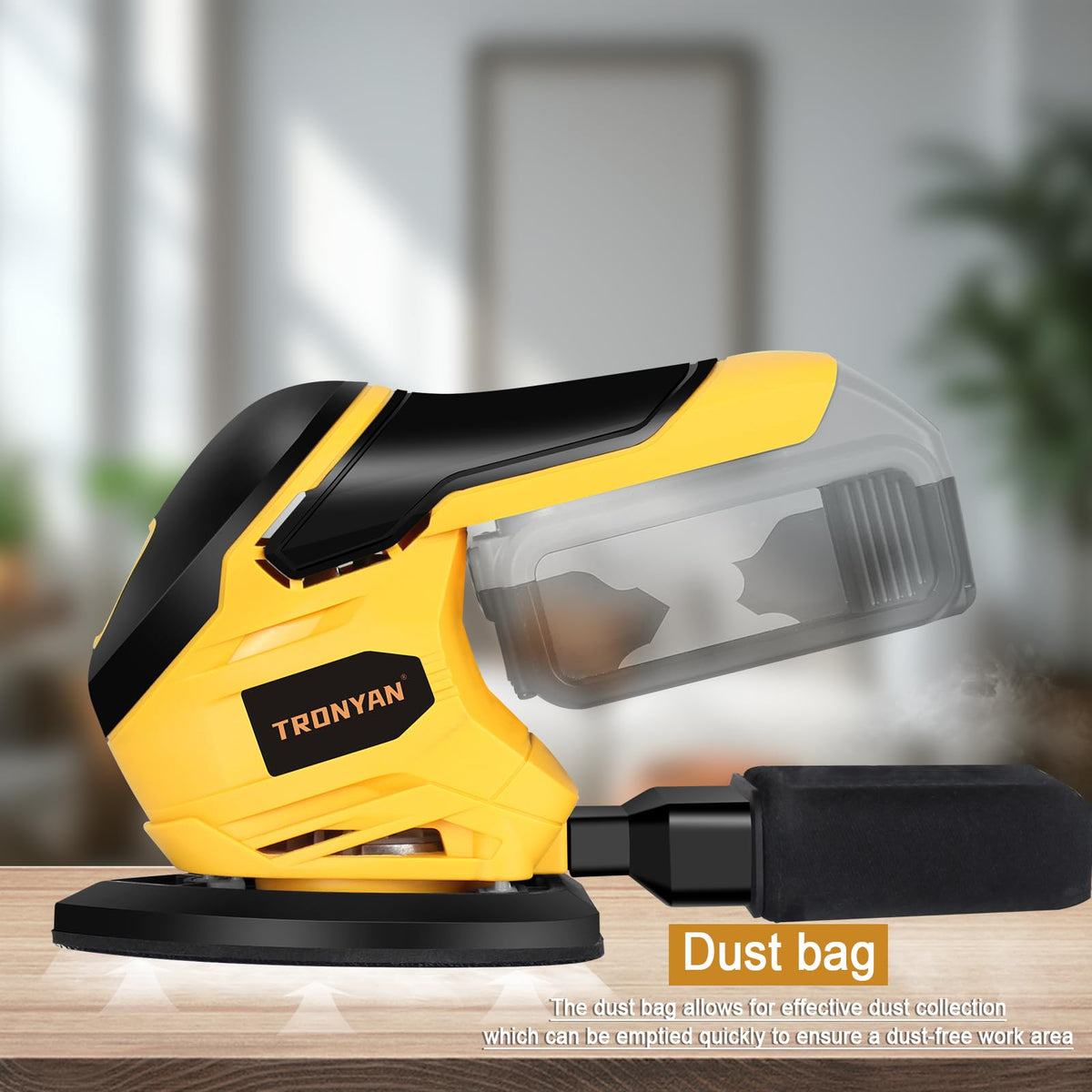 Cordless Detail Sander, 12,000 OPM, 10Pcs Sandpapers, Dust Bag D944247