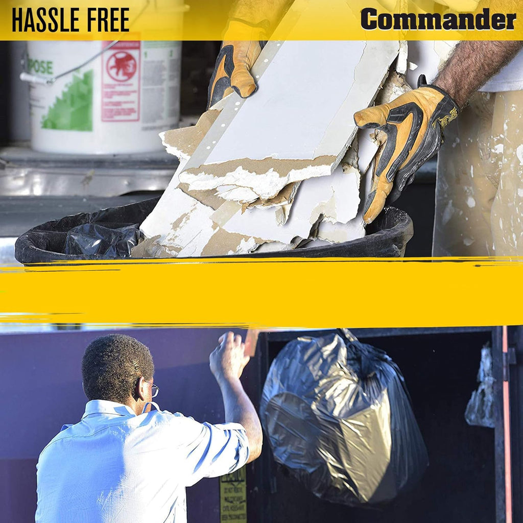 55 Gallon Heavy Duty Contractor Bags with Flap Ties, Pack of 20 V70398