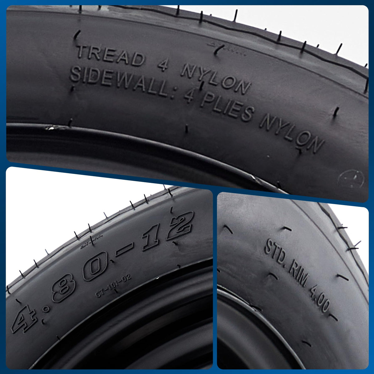 4.80-12 Trailer Tires with 12 in Rims S653889