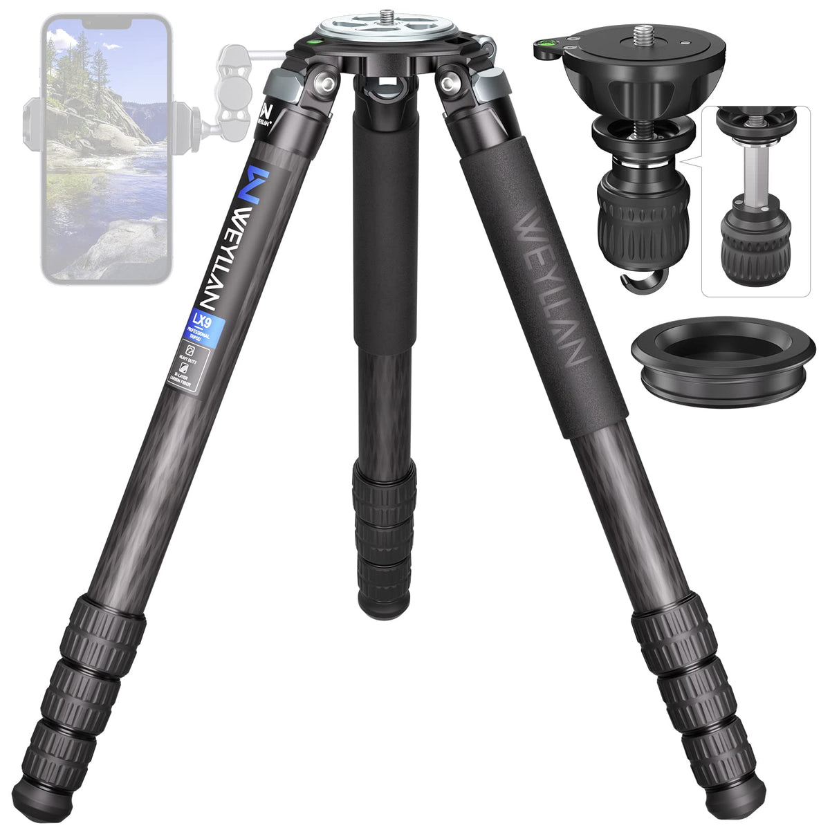 Carbon Fiber Tripod with 75mm Bowl and Adapter S54102