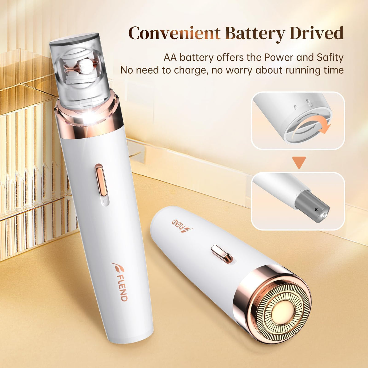 2-in-1 Facial Hair Removal Epilator with LED Light O13235