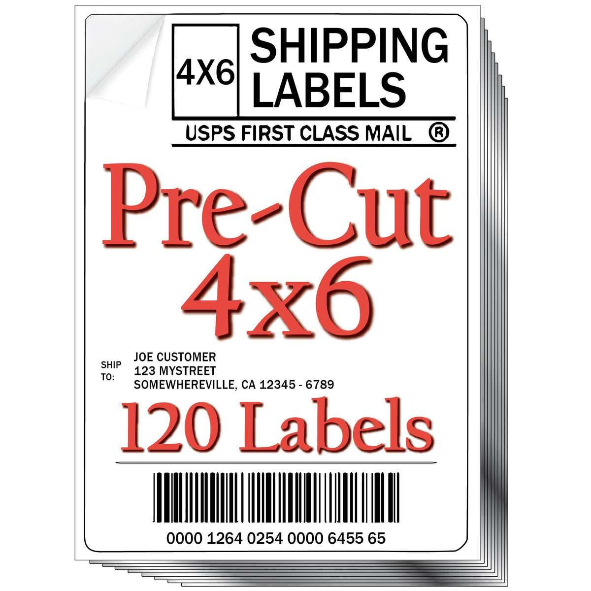 4x6 Shipping Labels for Inkjet and Laser Printers 120 Pack K94634