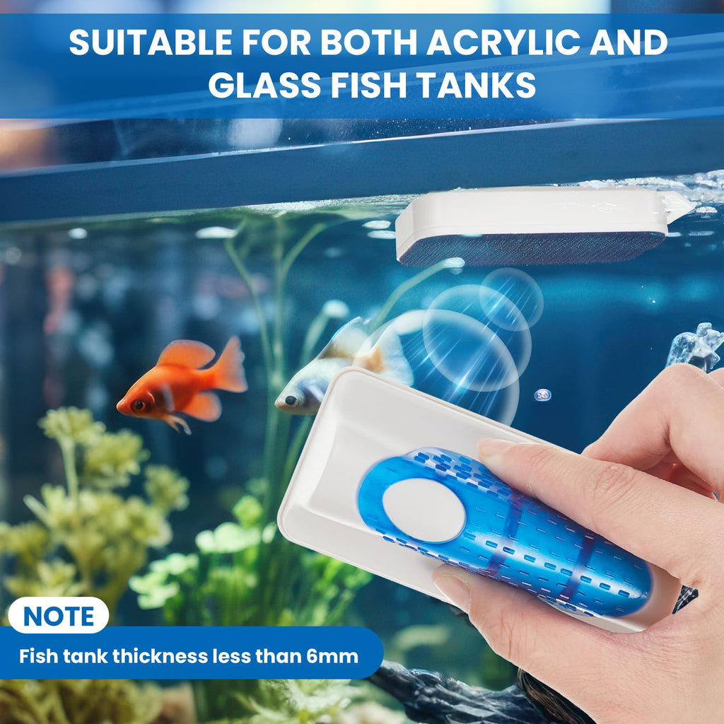 Aquarium Fish Tank Cleaning Tool Kit 4 Pcs Long Aquascape Tools Magnetic Glass Cleaner Brush 5 in 1 Gravel Cleaner and Siphon Vacuum S707128
