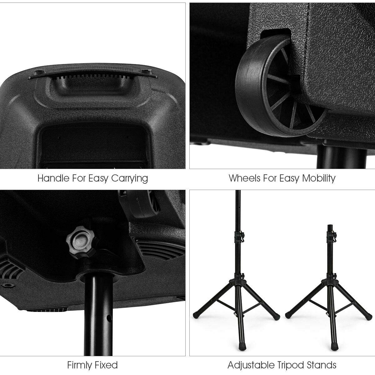 15" 1500W 2-Way Portable PA Speaker System F529551