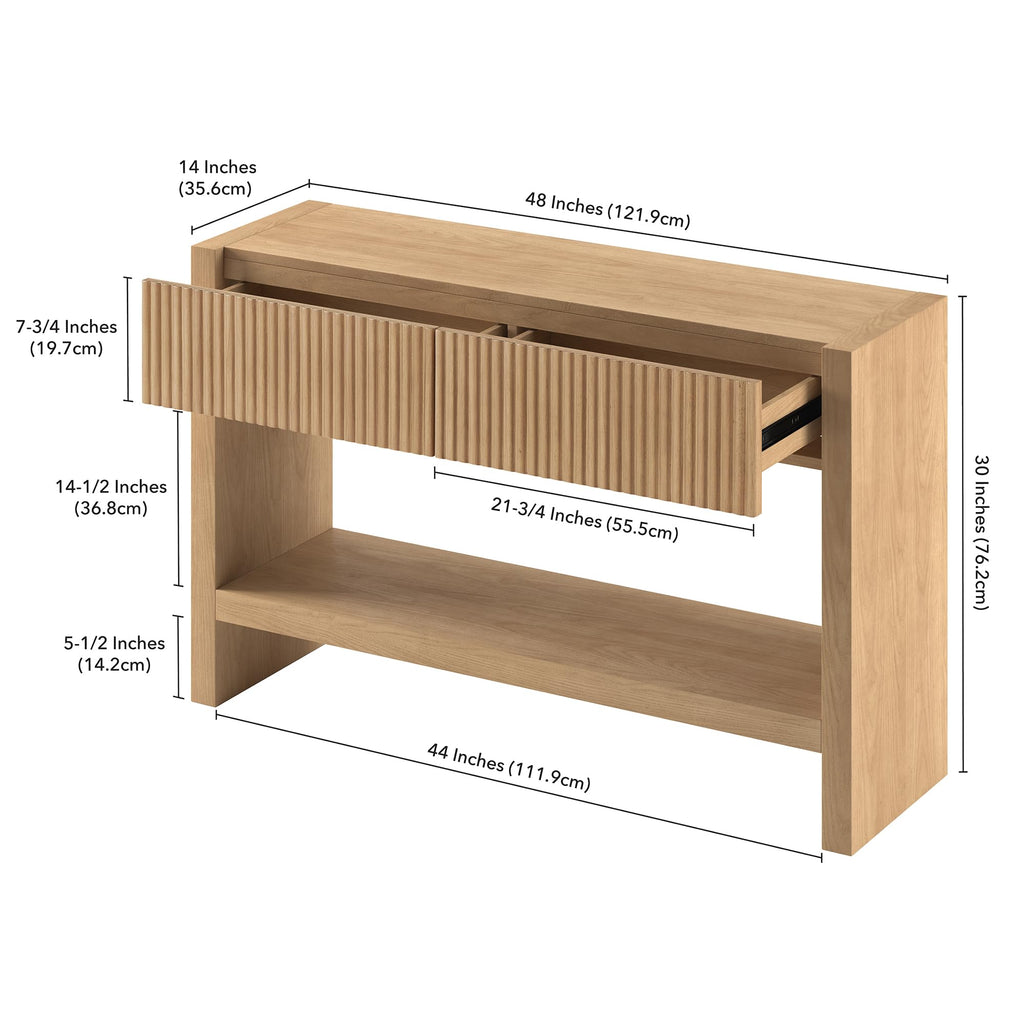 48" Fluted Modern Console Table X70988