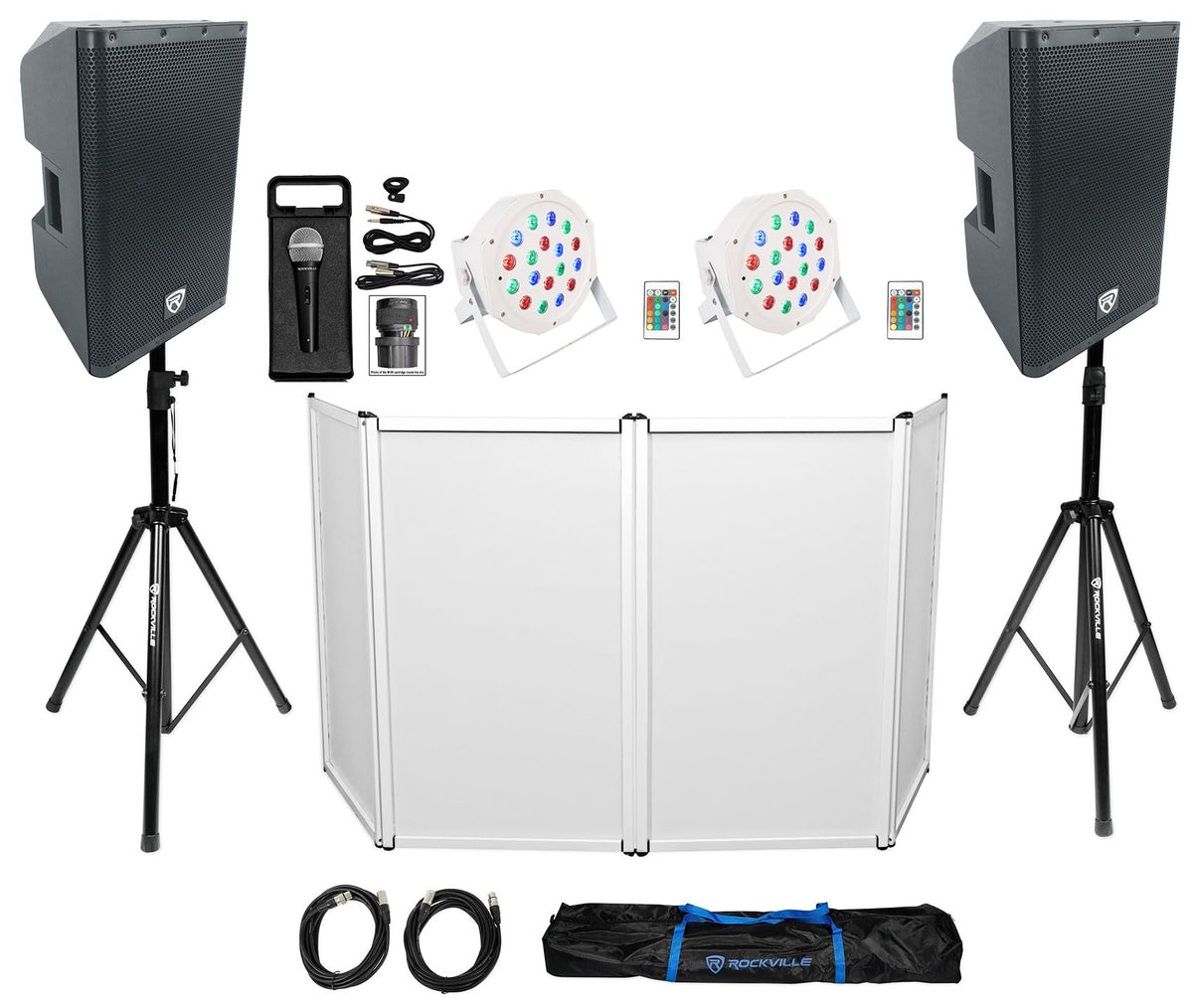 12" Powered DJ Speaker Pair F2042