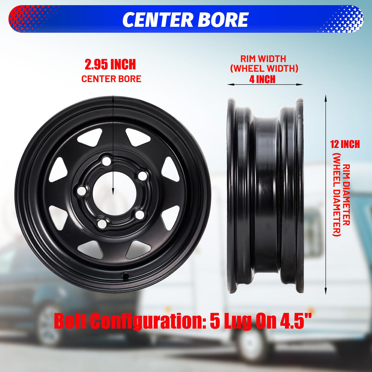 4.80-12 Trailer Tires with 12 in Rims S653889